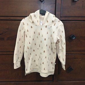 Jax & Lennon cream hoodie with brown fir trees
